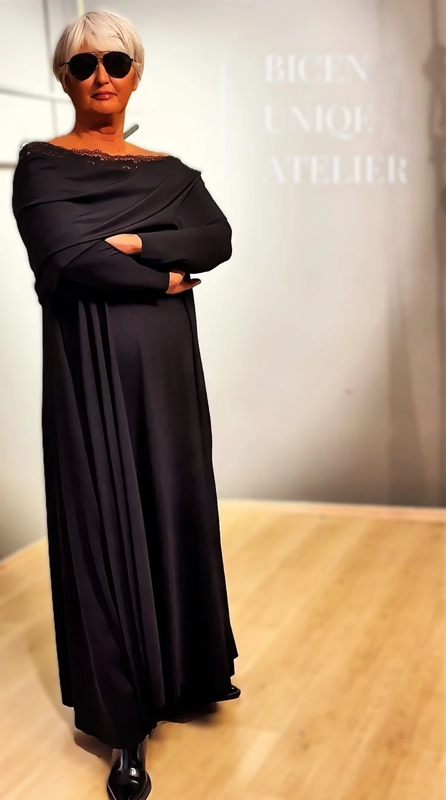 LİBRE DANTEL AKSESUARLI JARSE ELBİSE