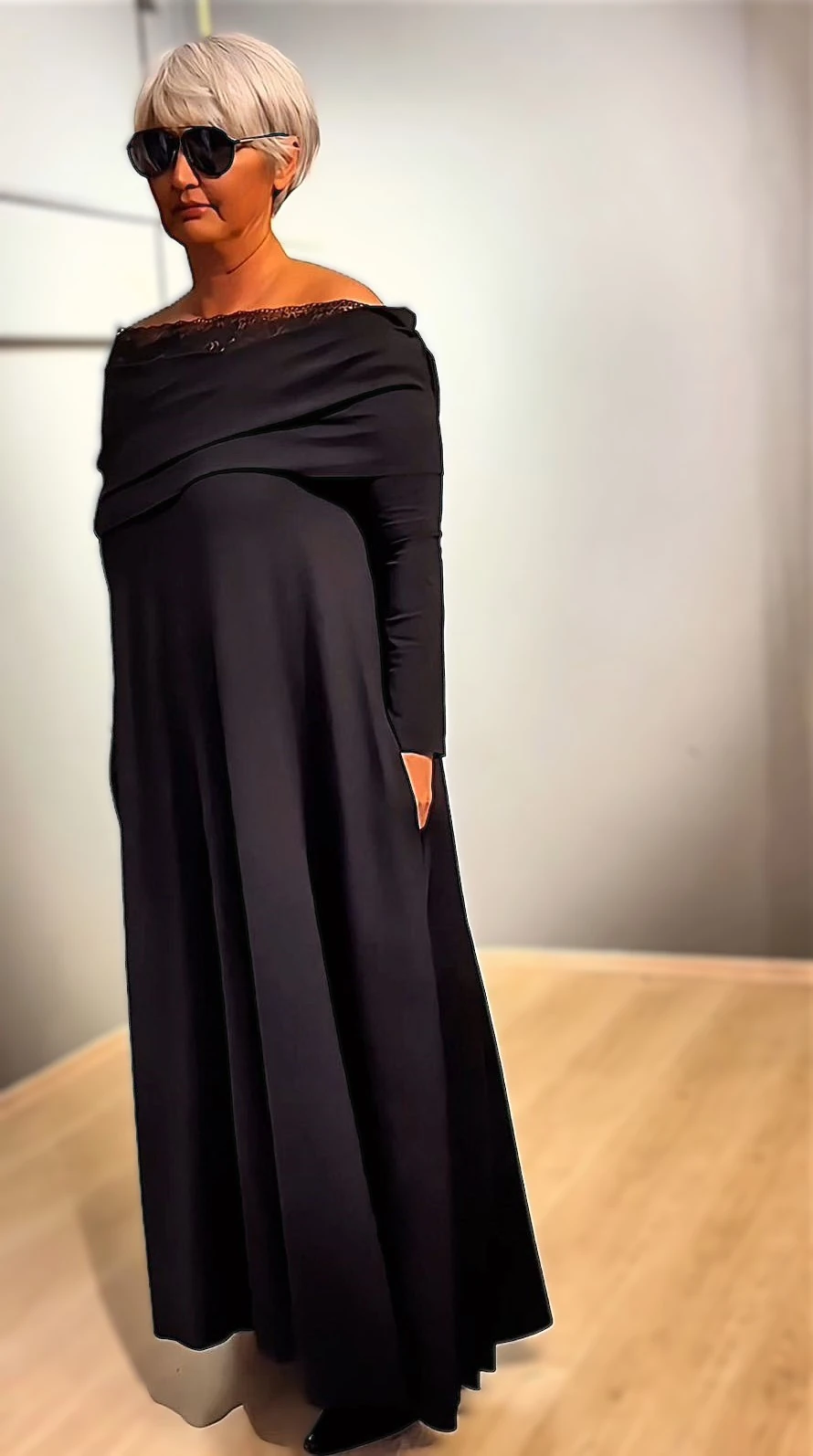 LİBRE DANTEL AKSESUARLI JARSE ELBİSE