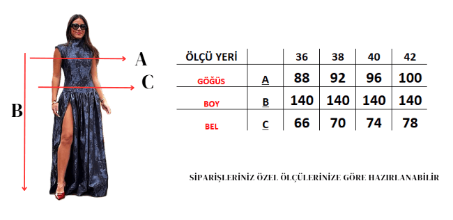 JAKAR SIRT DEKOLTELİ MAXI ELBİSE