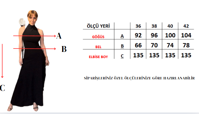 SIRT DEKOLTELİ BOYUNDAN BAĞLAMALI LYCRALI JARSE ELBİSE
