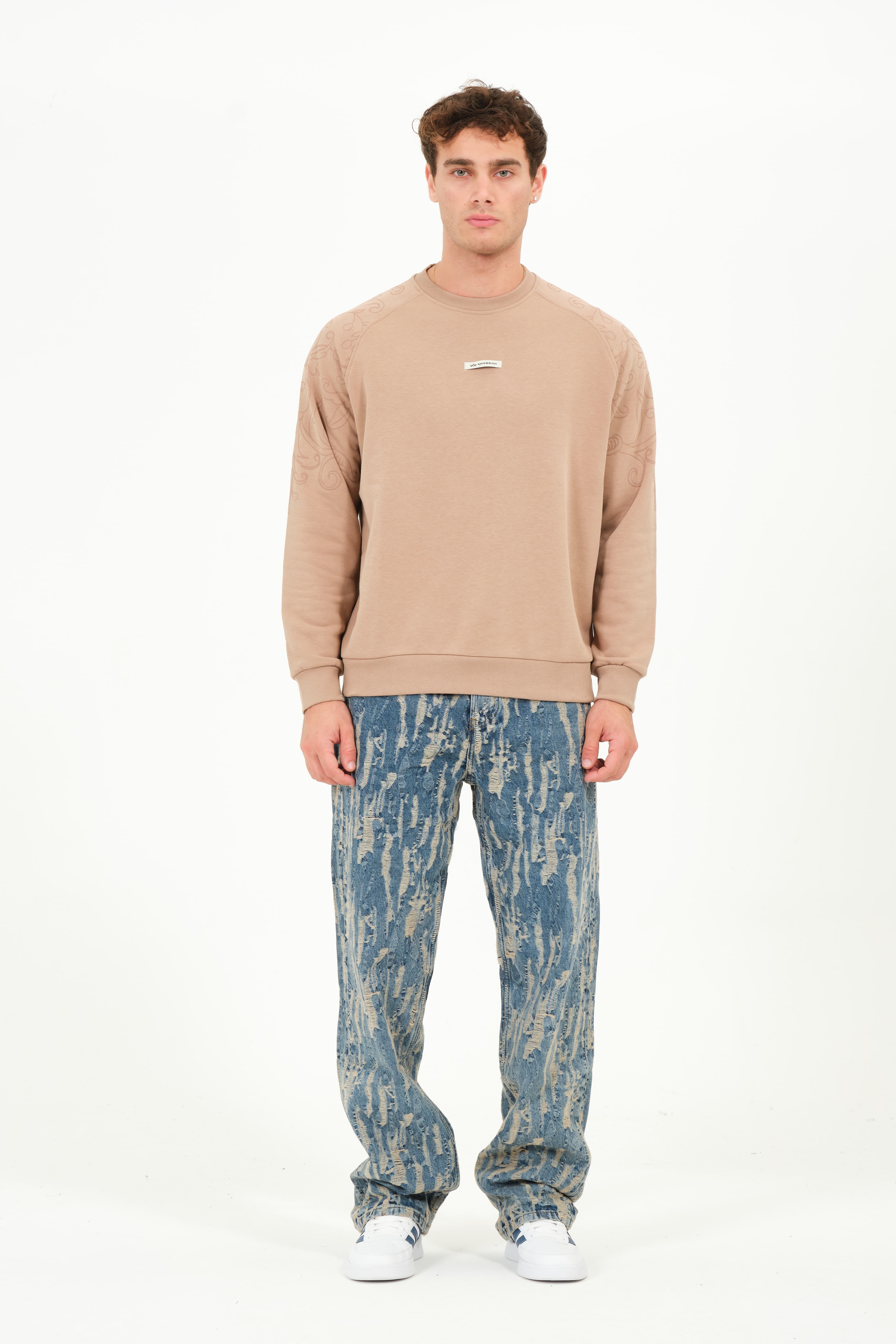 Lee Cooper Baskılı Oversize Kesim Erkek Sweatshirt