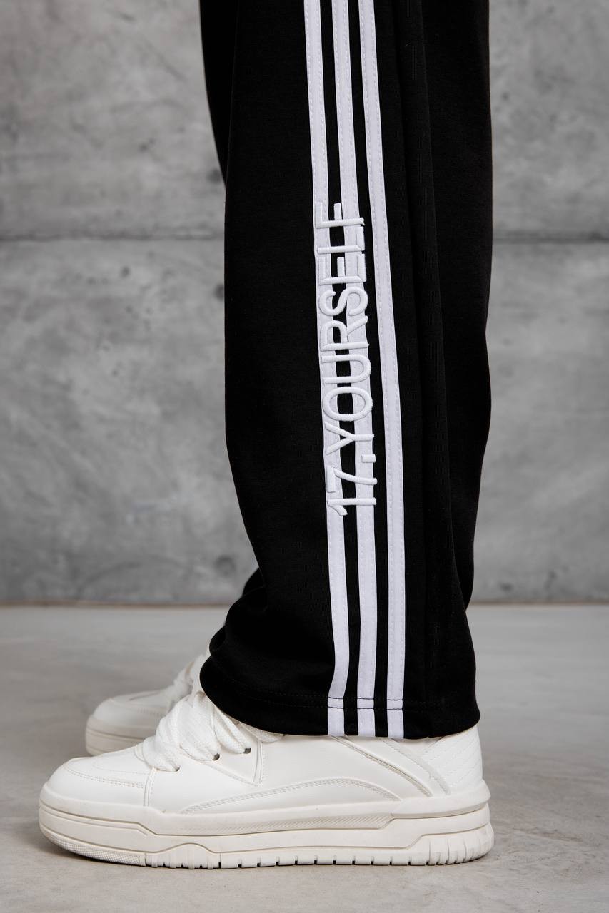 17. Yourself Baskılı Yan Şeritli Baggy Erkek Sweatpantolon