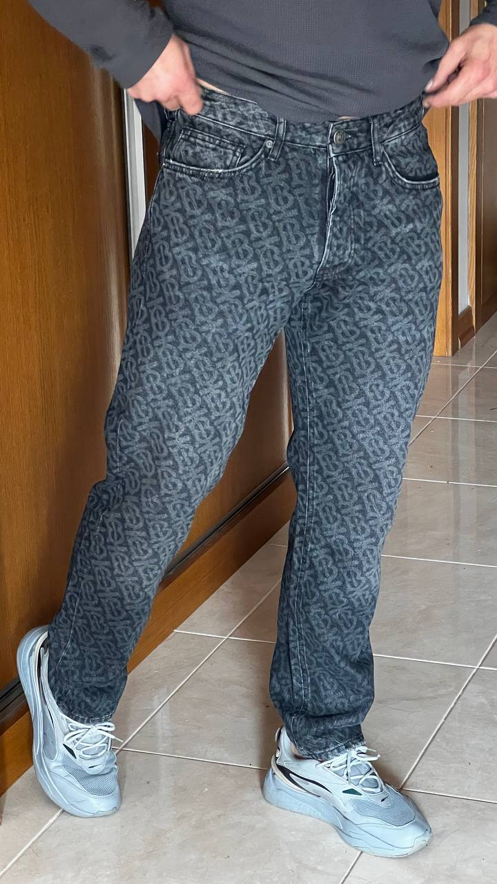 Koal Lazer İşlemeli Özel Tasarım Straight Fit Erkek Jean Pantolon