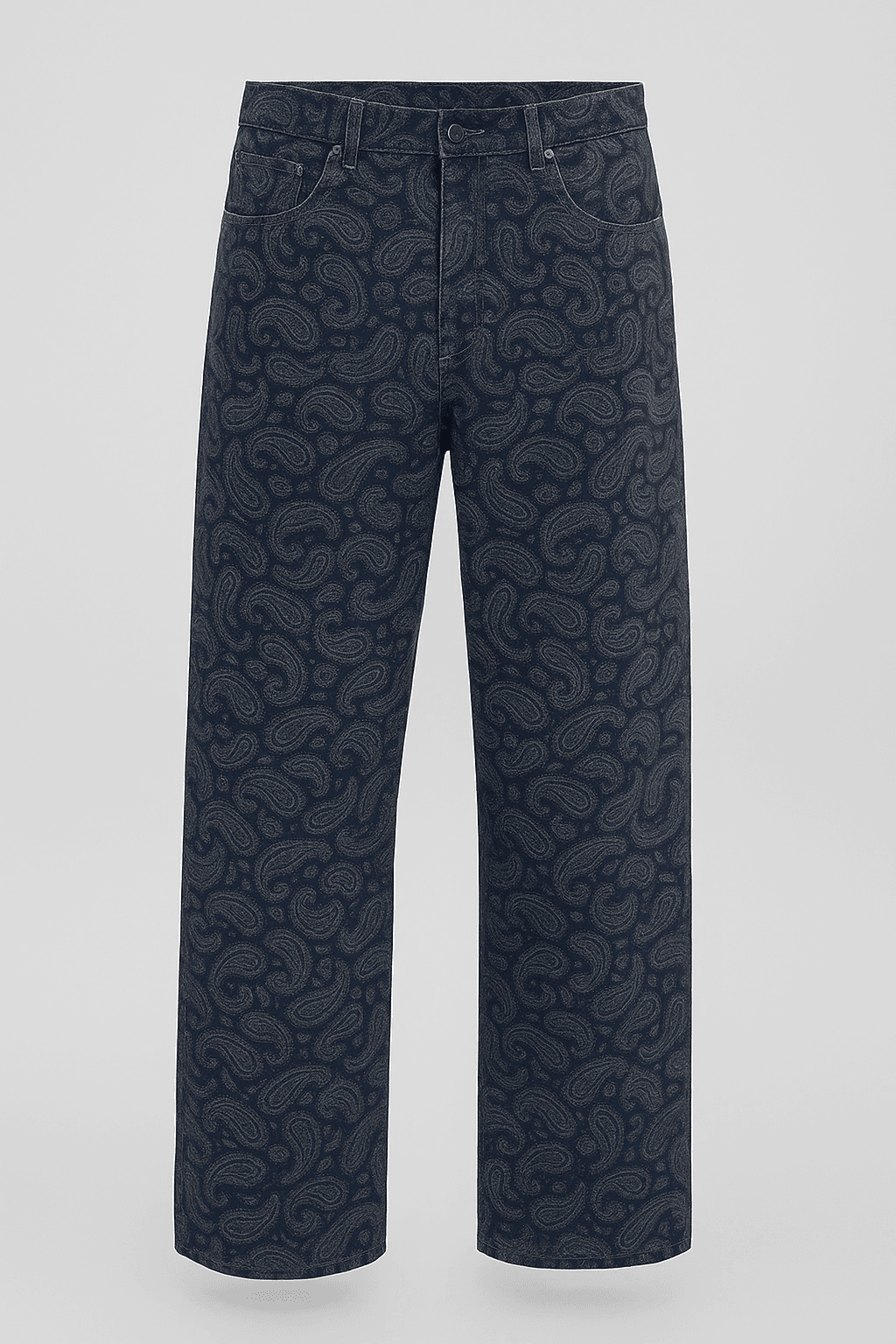 Jay-Z Motif Baskılı Baggy Erkek Jean Pantolon