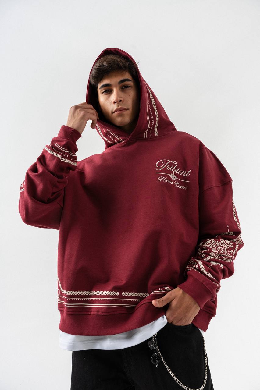 Waylay Özel Tasarım Baskılı Oversize Kesim Erkek Hoodie