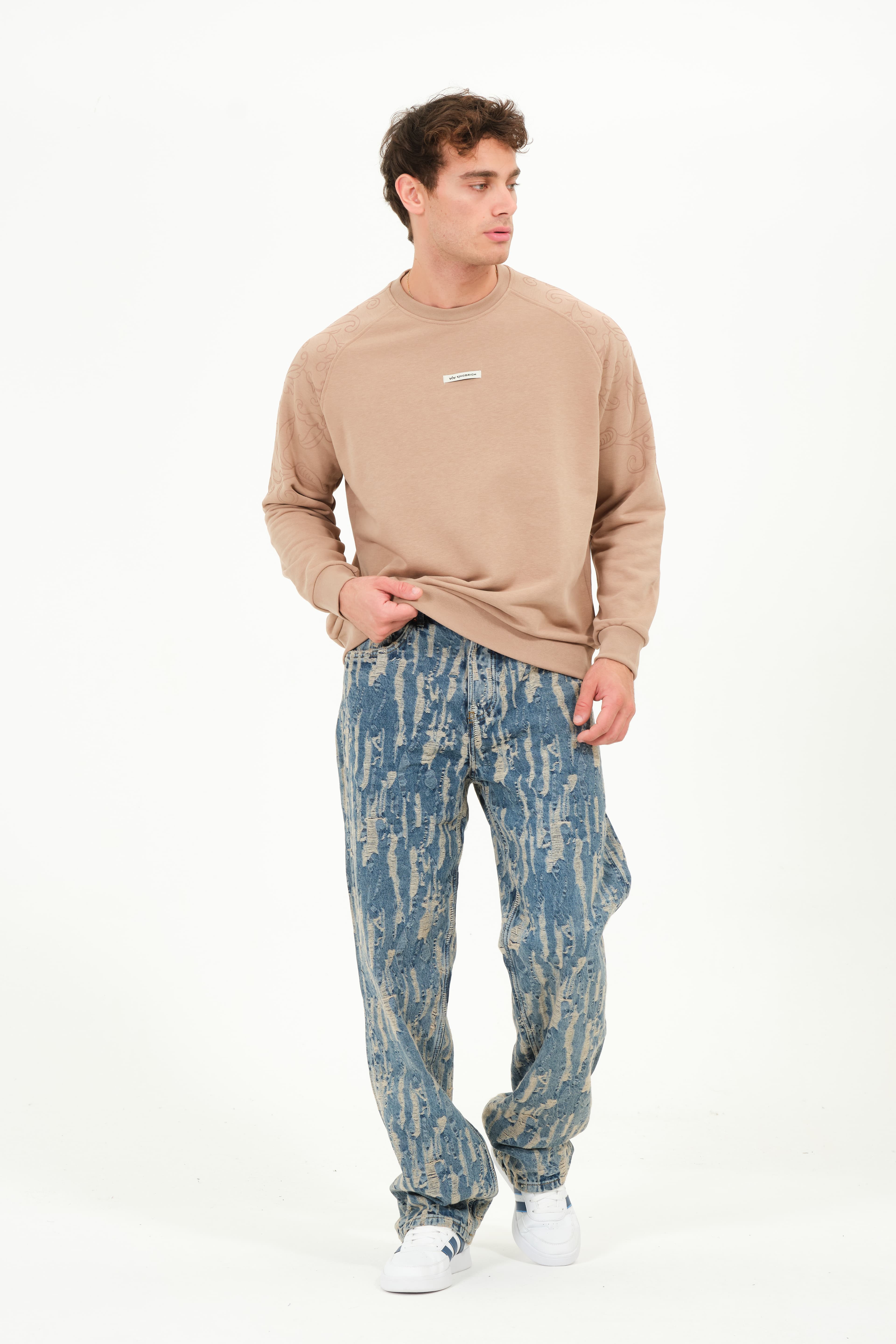 Lee Cooper Baskılı Oversize Kesim Erkek Sweatshirt