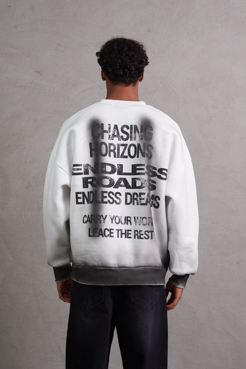 Roland Batik Desenli Oversize Kesim Erkek Sweatshirt