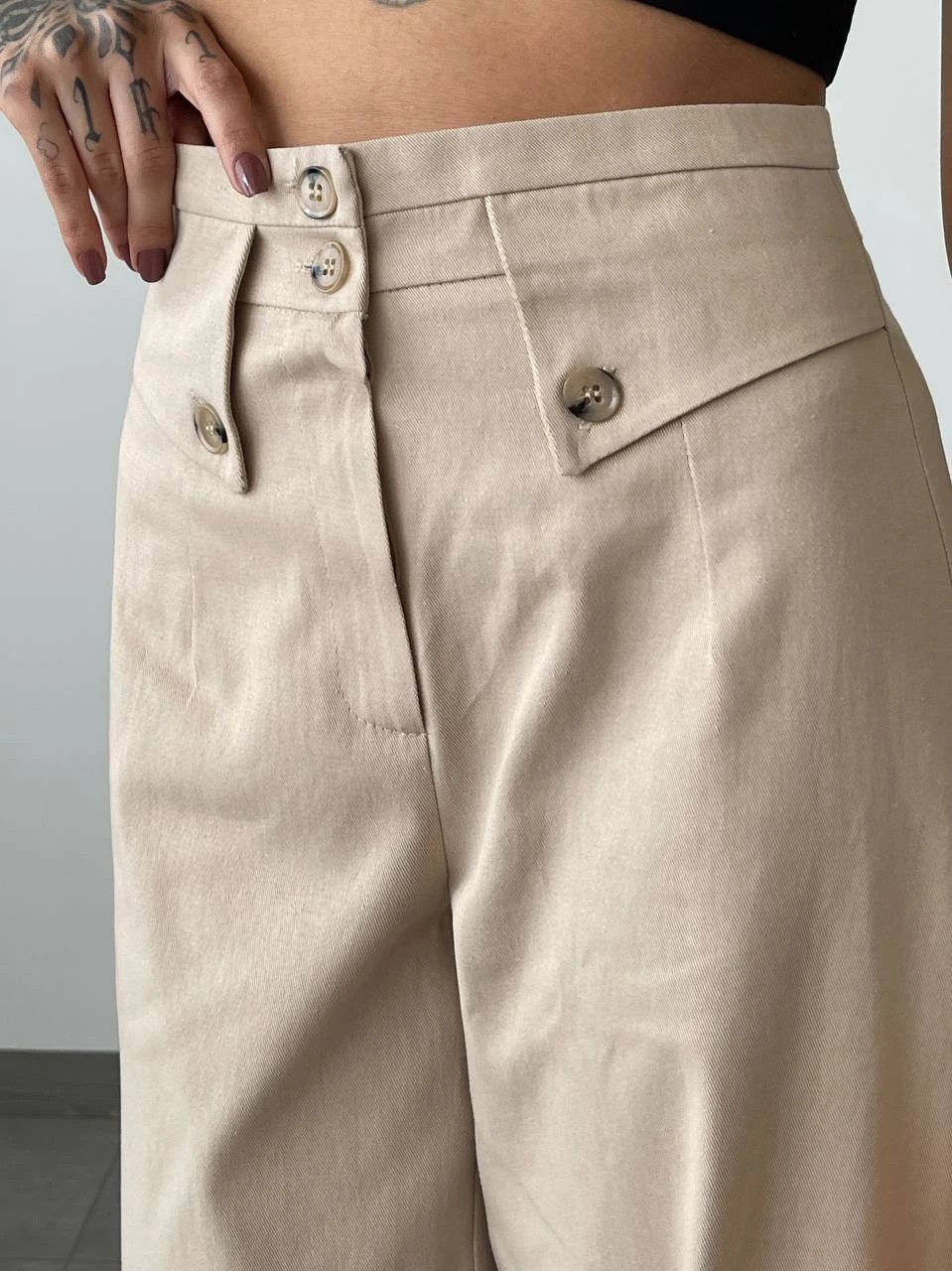 QuQa Gabardine Fabric Trousers