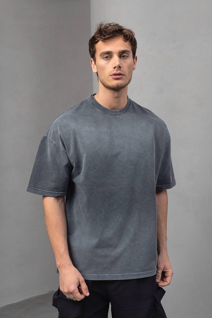 Start & Pause Baskılı Oversize Kesim Erkek Tişört