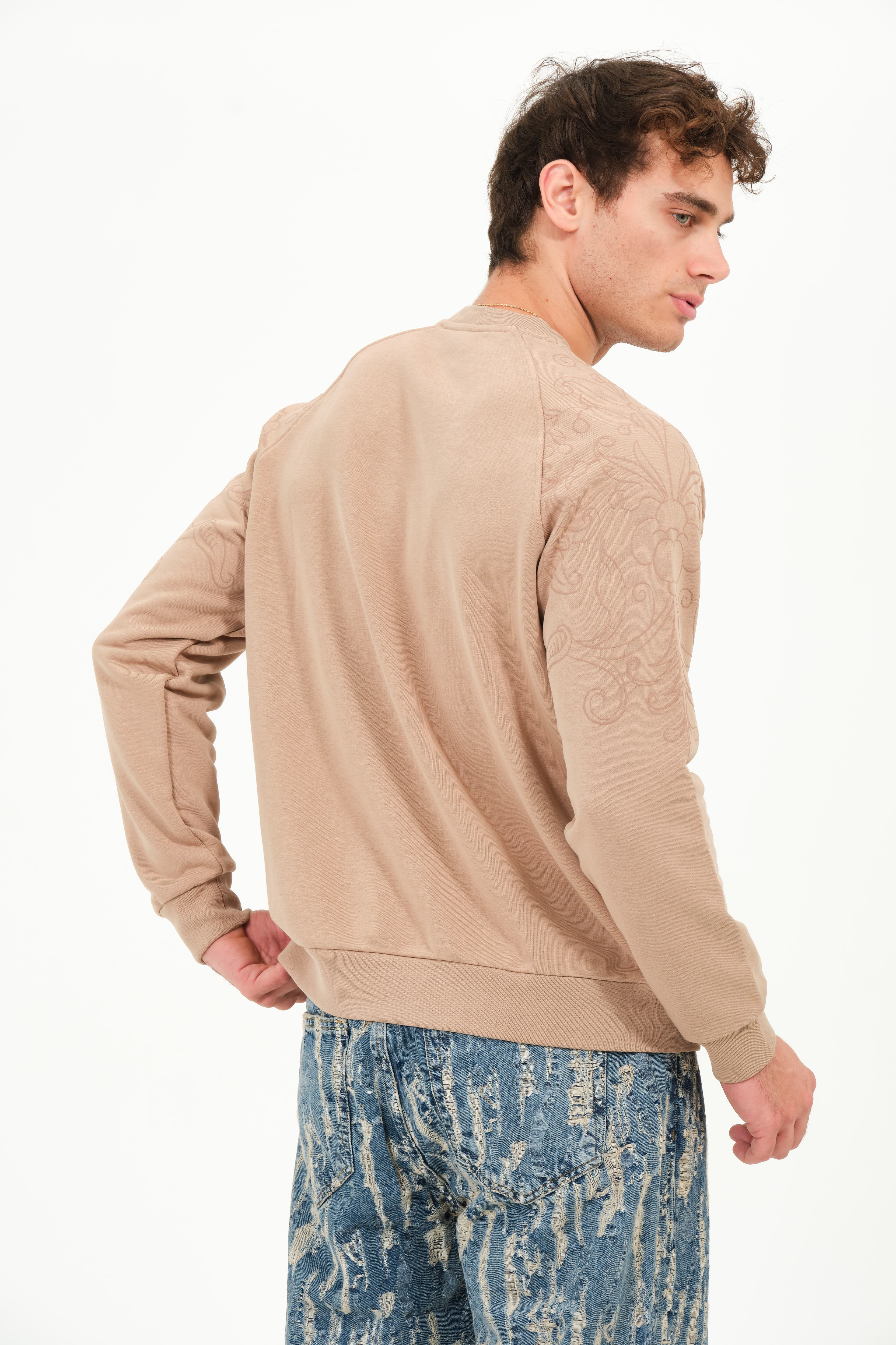 Lee Cooper Baskılı Oversize Kesim Erkek Sweatshirt
