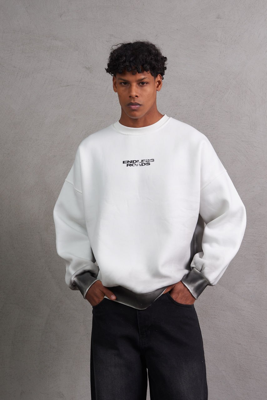 Roland Batik Desenli Oversize Kesim Erkek Sweatshirt