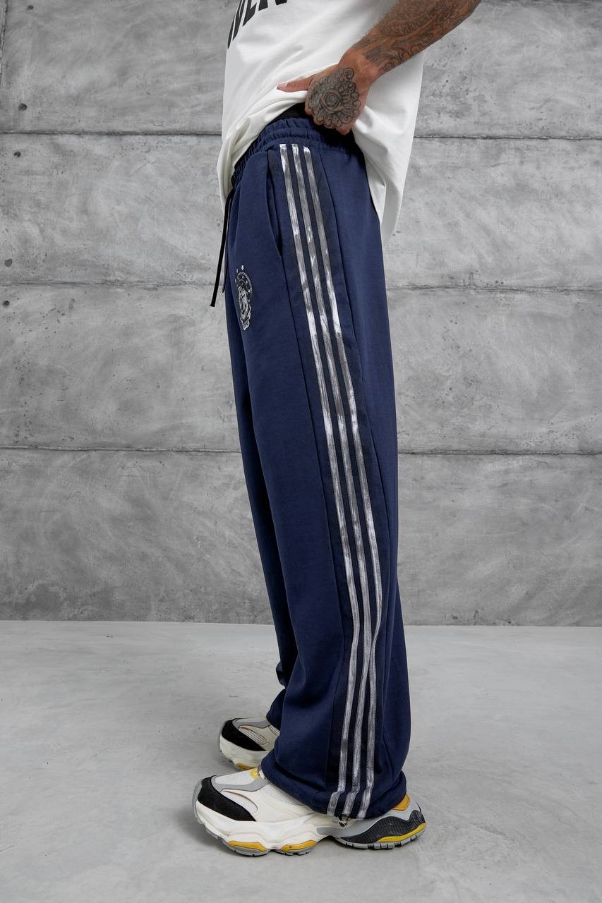 Leny Çapa Desenli Yan Şeritli Baggy Erkek Sweatpantolon