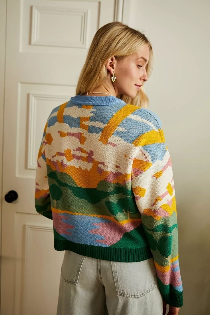 Hedy Women's Sweater with Landscape Detail
