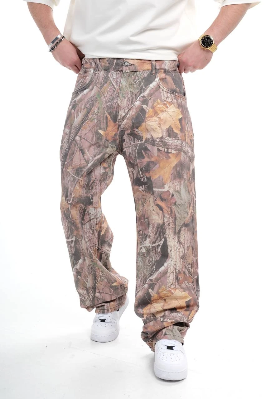 Navas Özel Tasarım Desenli Erkek Baggy Pantolon