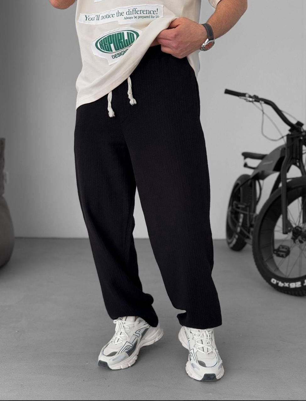 Korgito Linen Men's Trousers - Siyah