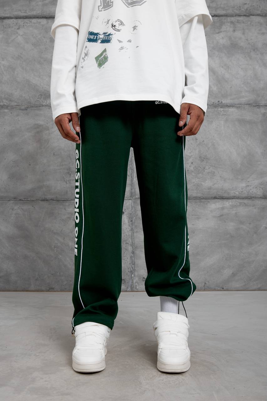 Rec Baskılı Baggy Erkek Sweatpantolon