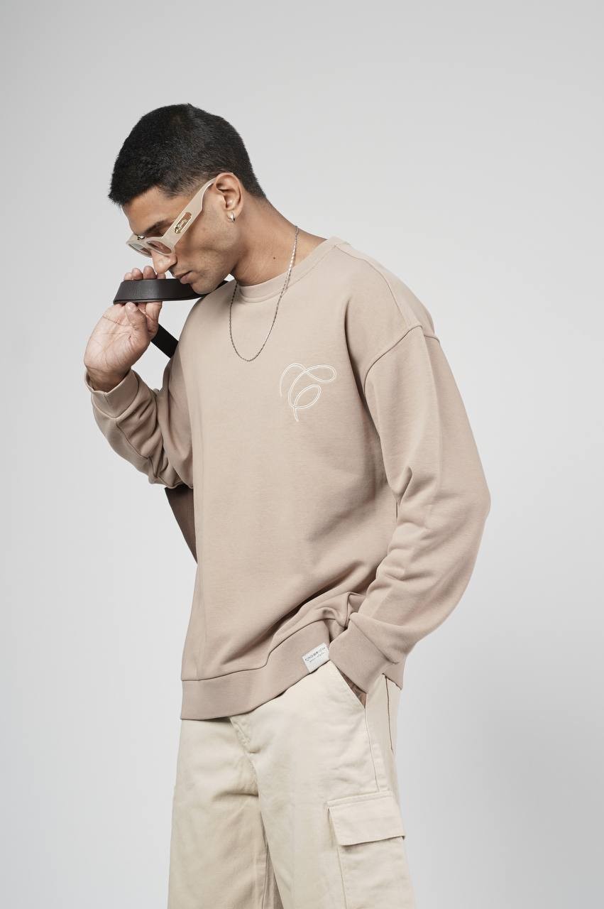 Ceny Baskılı Oversize Kesim Erkek Sweatshirt