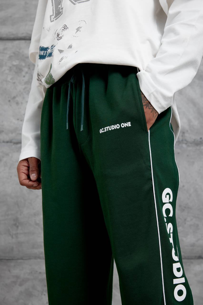 Rec Baskılı Baggy Erkek Sweatpantolon