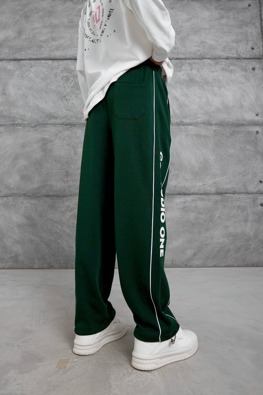 Rec Baskılı Baggy Erkek Sweatpantolon