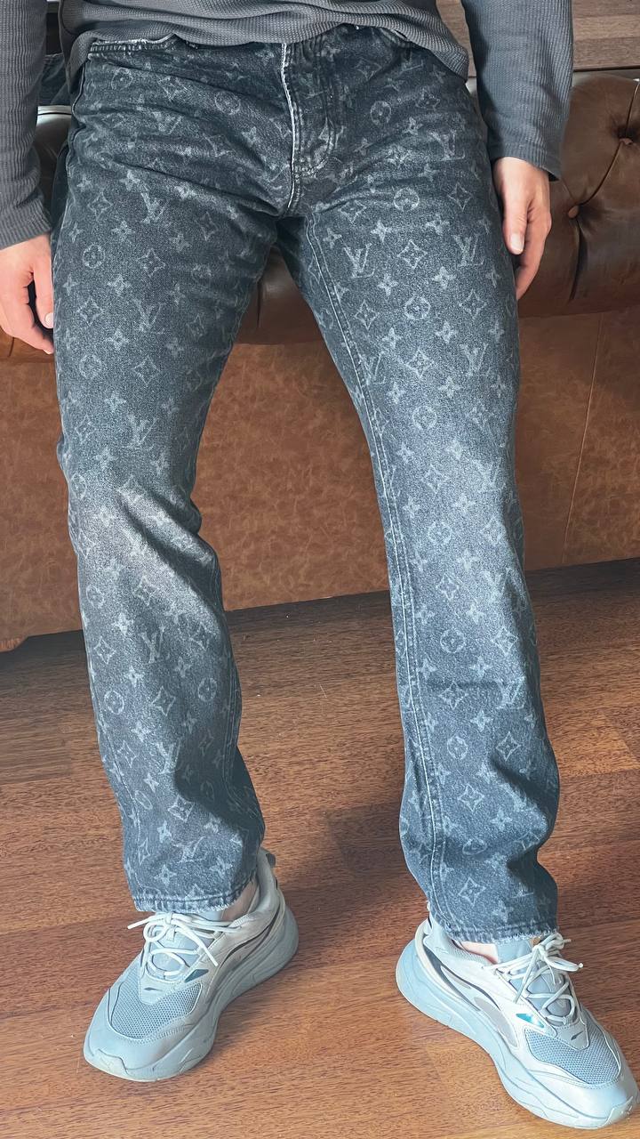 Fema Lazer İşlemeli Özel Tasarım Straight Fit Erkek Jean Pantolon