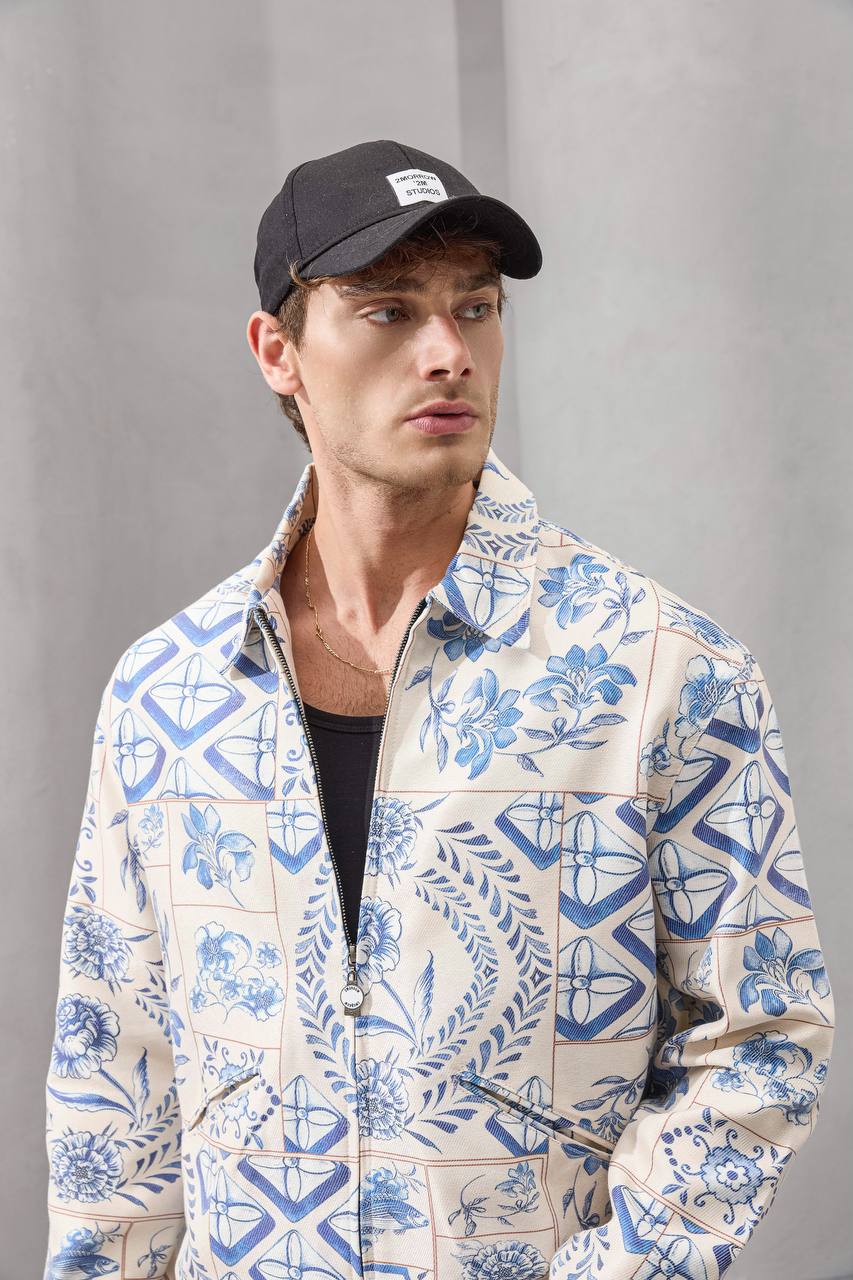 Clear Baskılı Erkek Mont