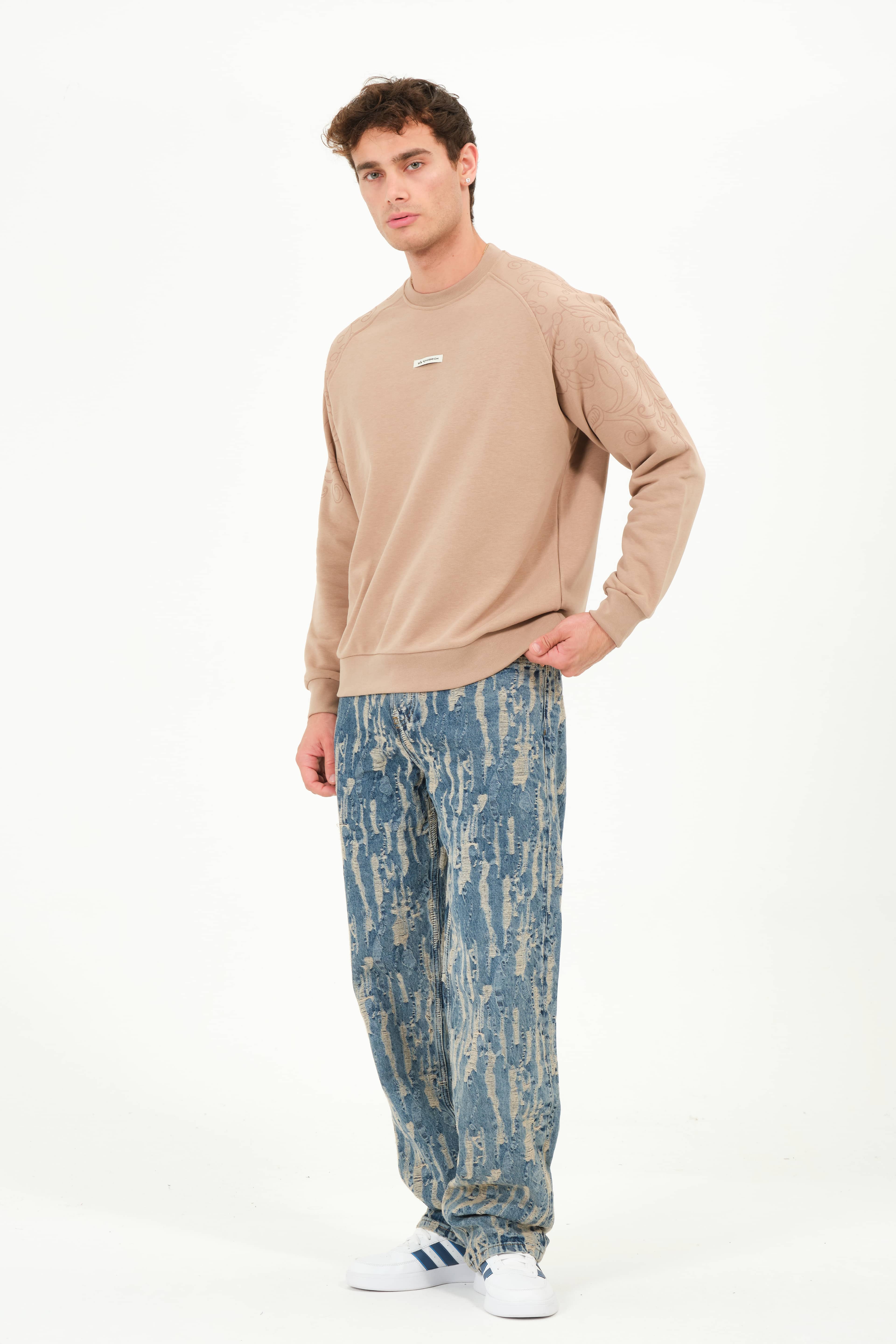 Lee Cooper Baskılı Oversize Kesim Erkek Sweatshirt