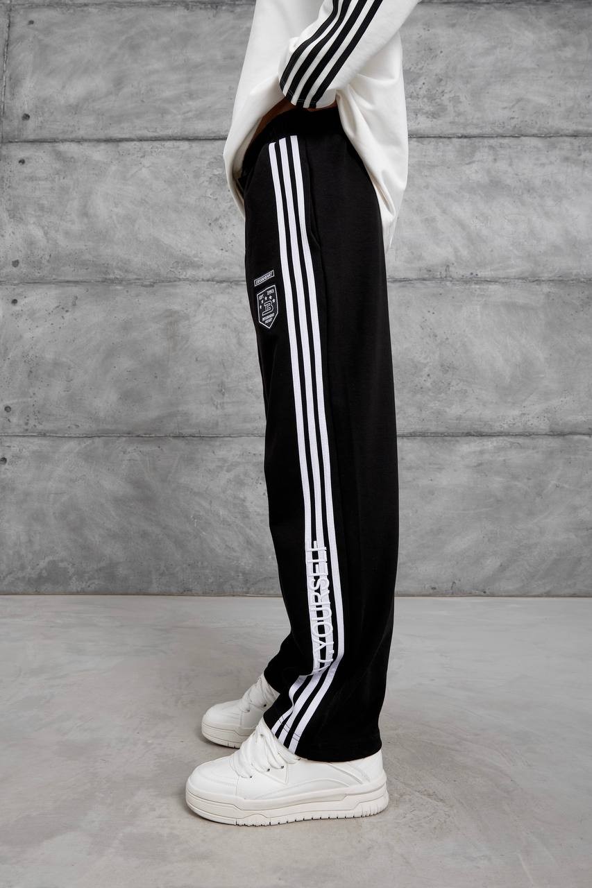 17. Yourself Baskılı Yan Şeritli Baggy Erkek Sweatpantolon