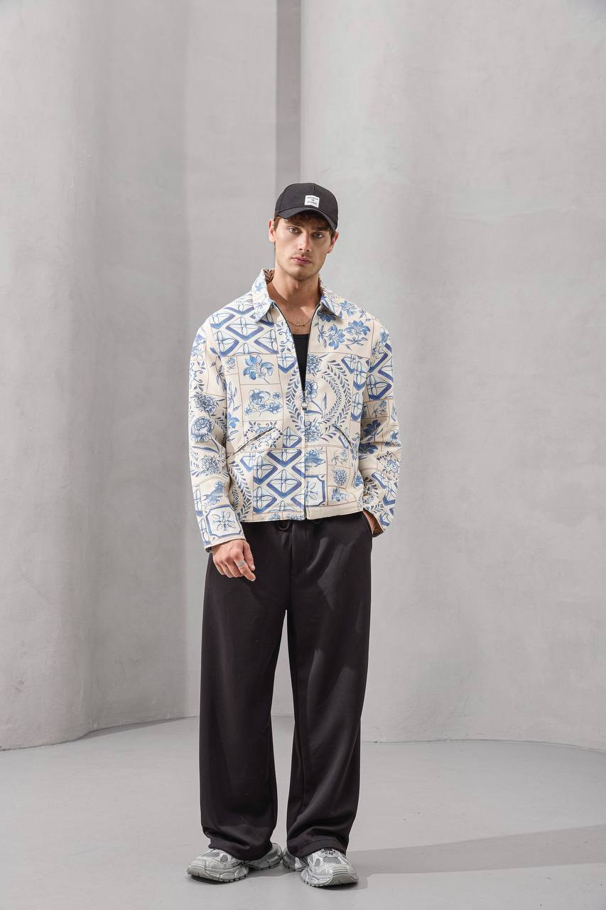 Clear Baskılı Erkek Mont