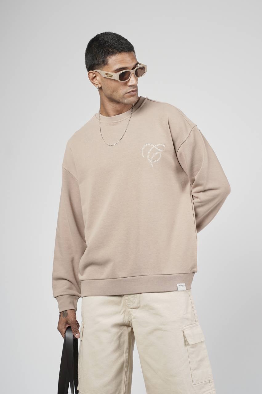 Ceny Baskılı Oversize Kesim Erkek Sweatshirt