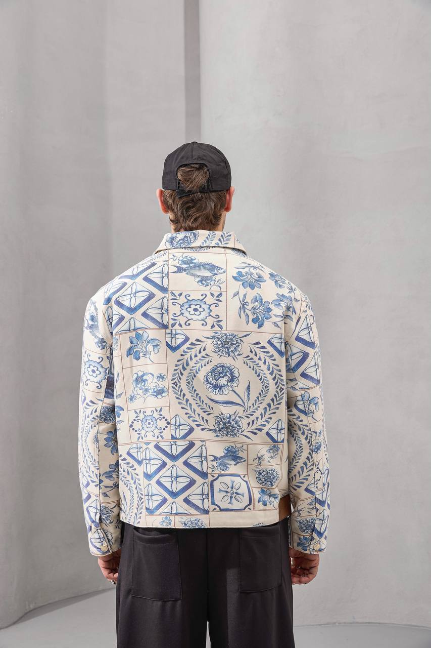 Clear Baskılı Erkek Mont