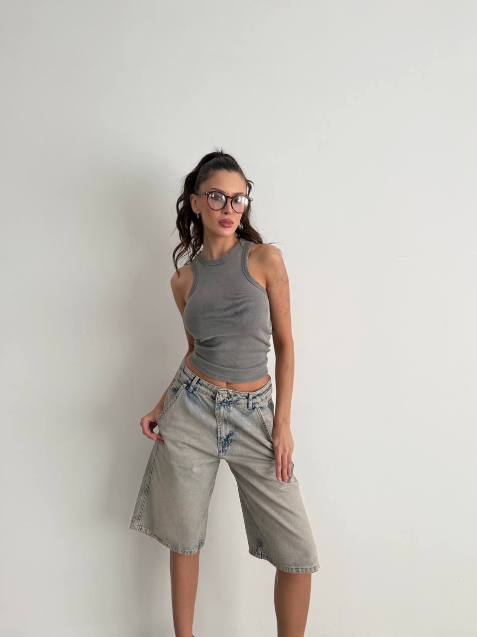 Deitra Wash Effect Capri - 3406,3404