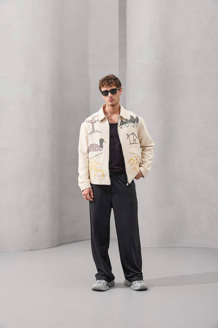 Martin Baskılı Erkek Mont