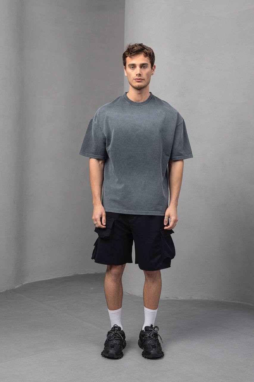 Start & Pause Baskılı Oversize Kesim Erkek Tişört