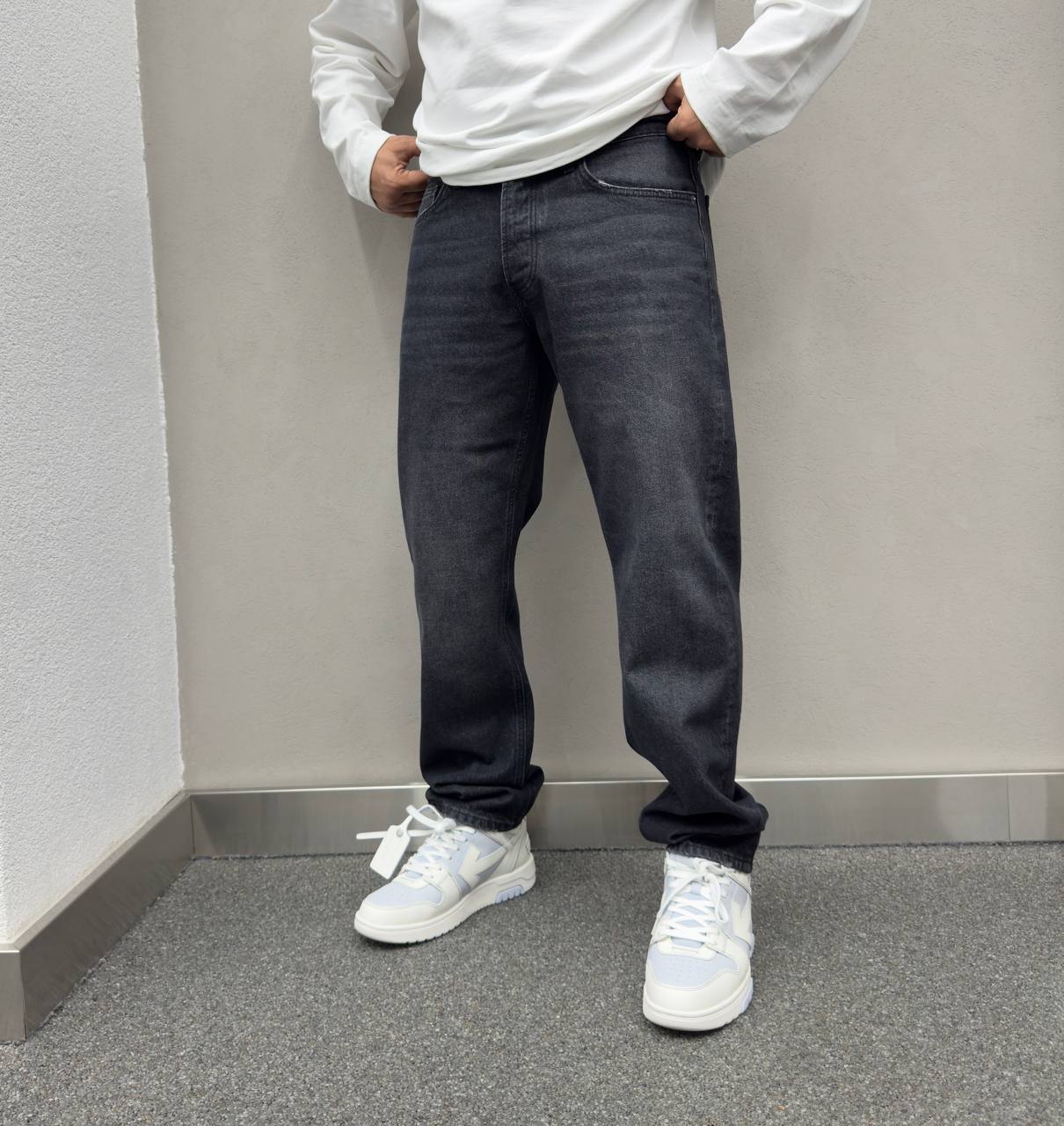 Kufy Straight Regular Erkek Denim - Siyah