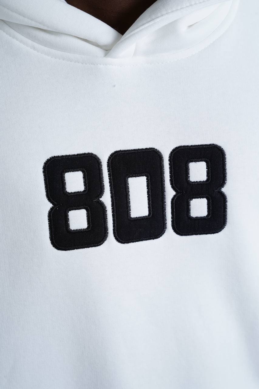 808 Numara Baskılı Oversize Kesim Erkek Hoodie
