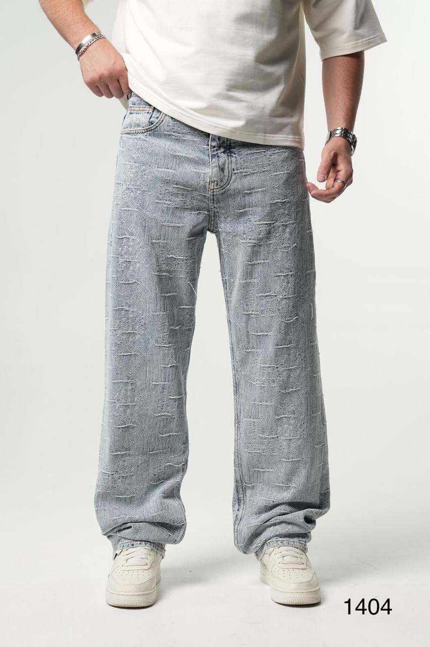 Pull Yırtık Efektli Baggy Erkek Jean Pantolon