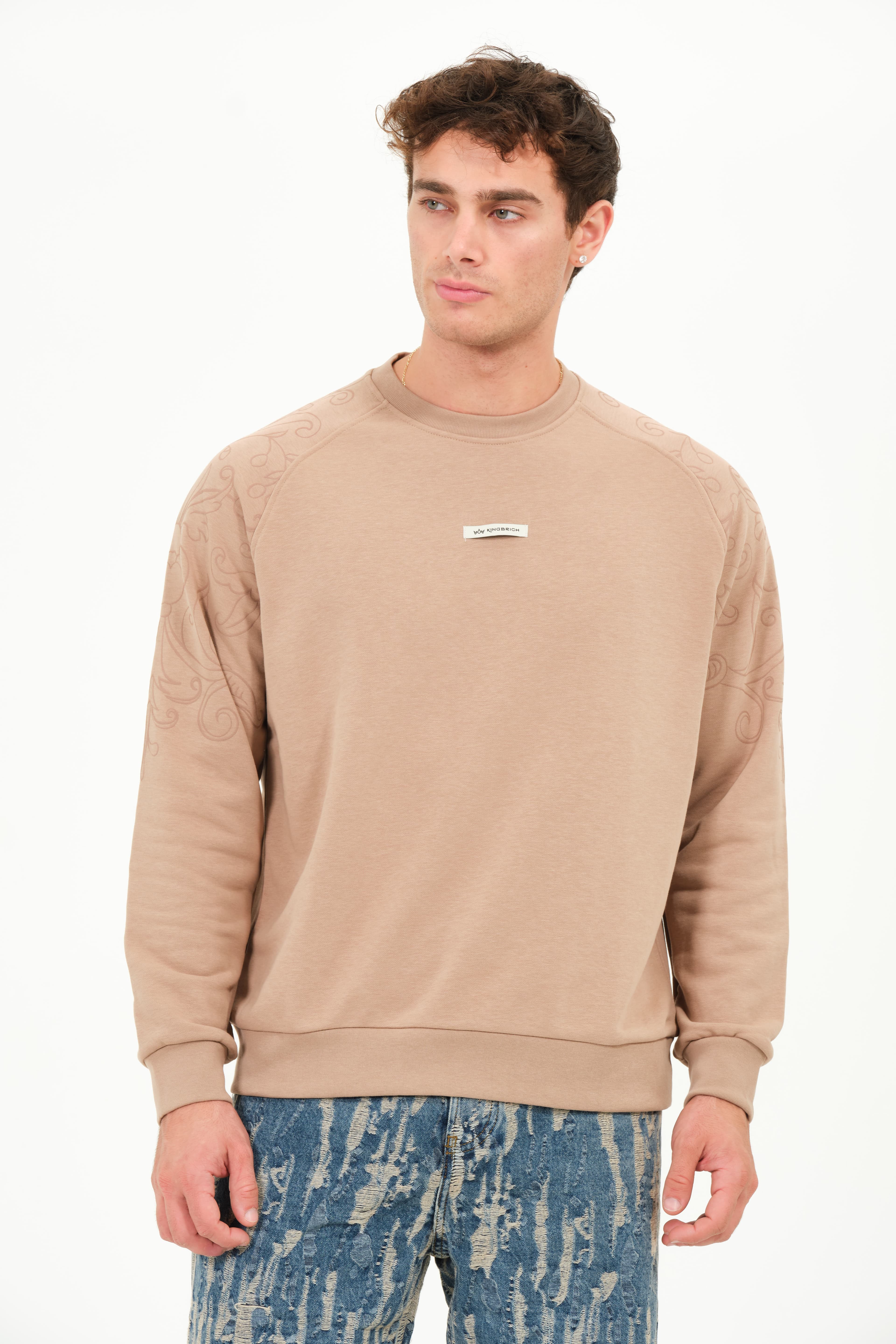 Lee Cooper Baskılı Oversize Kesim Erkek Sweatshirt