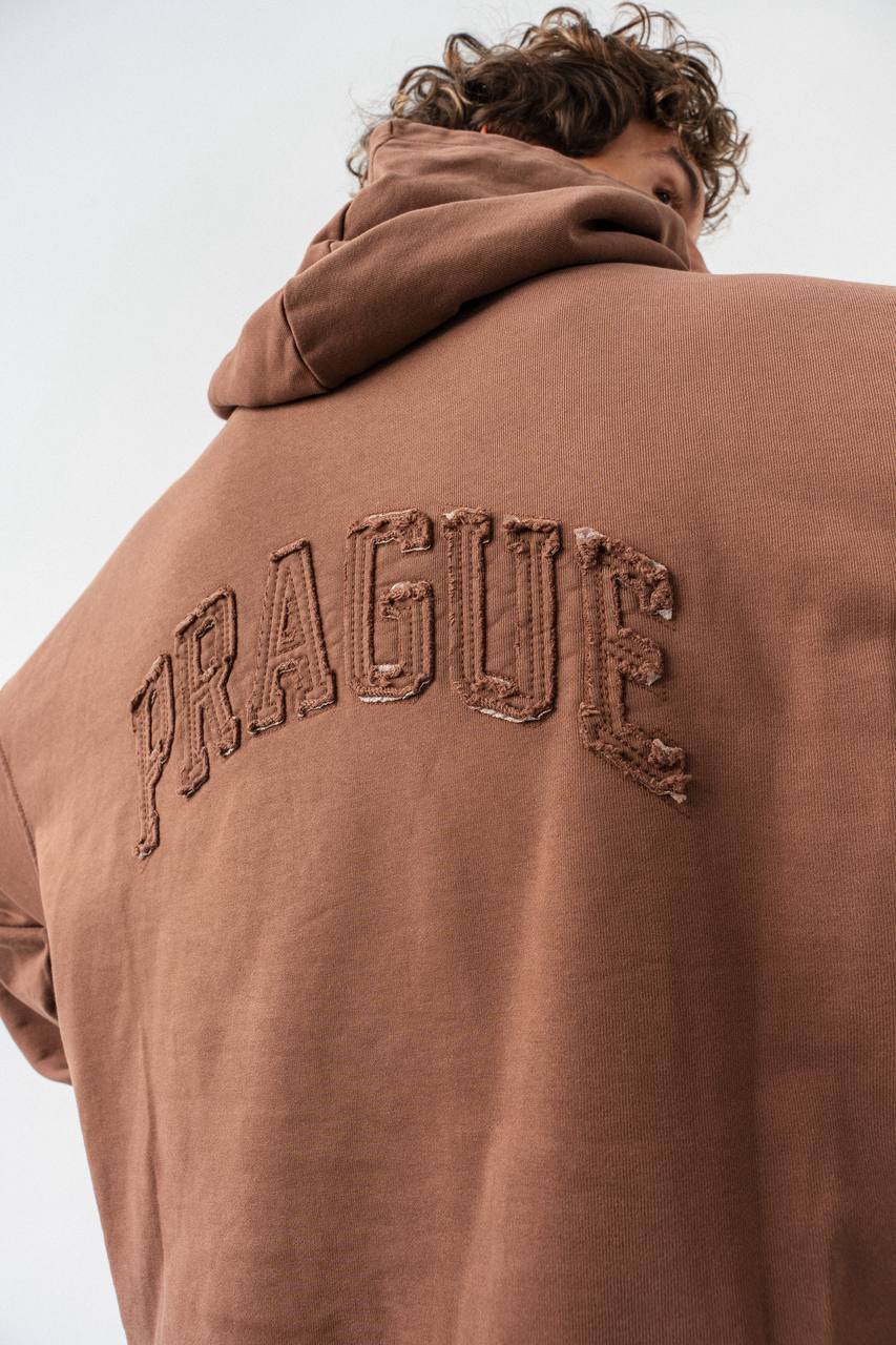 Veto Prague Baskılı Oversize Kesim Erkek Hoodie
