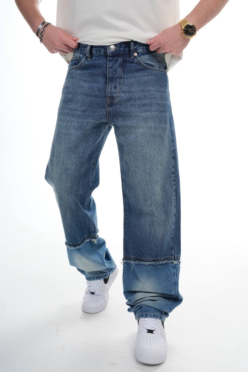 Gaber Yıkamalı Paçası Detaylı Erkek Jean Pantolon