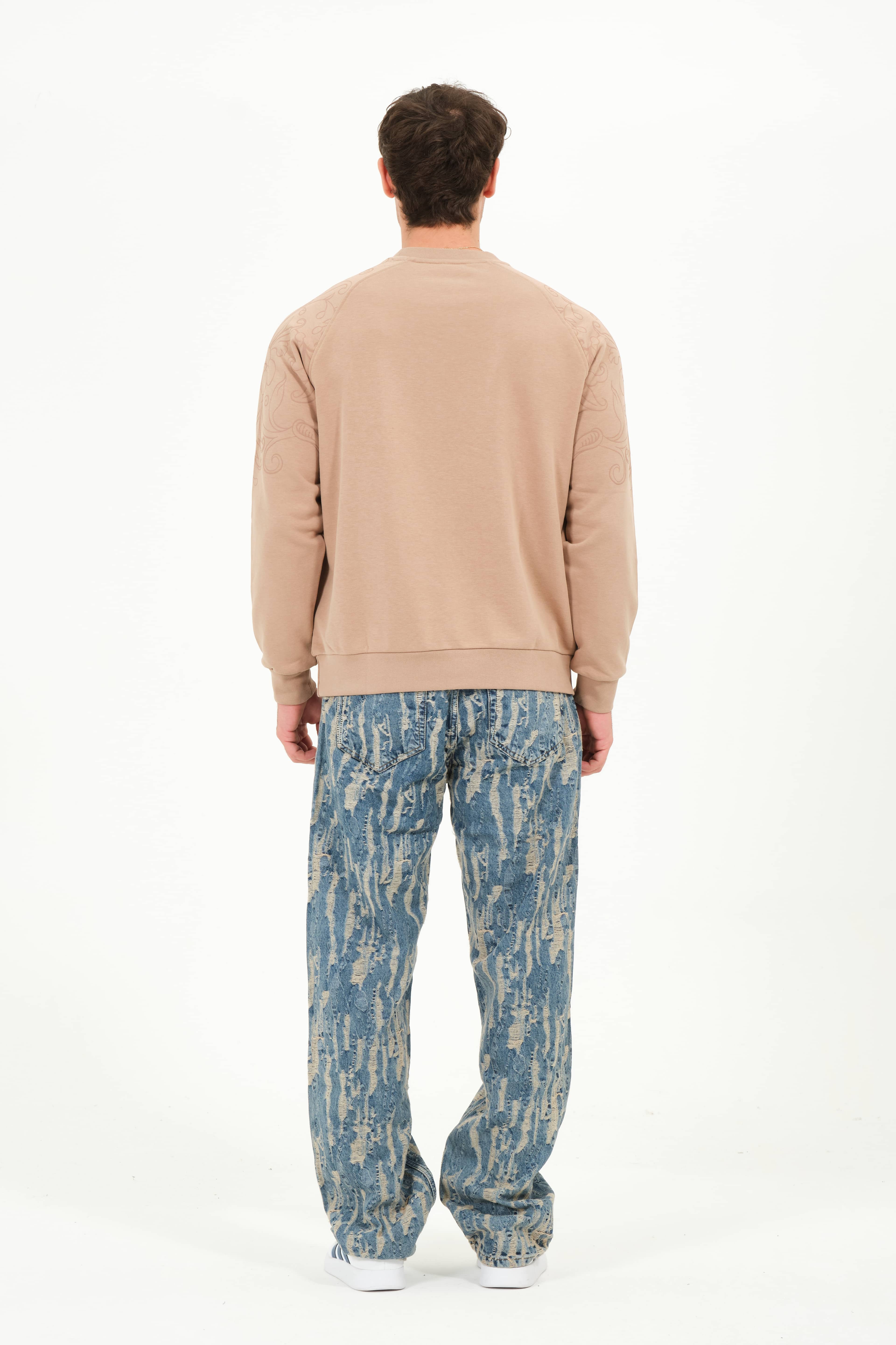 Lee Cooper Baskılı Oversize Kesim Erkek Sweatshirt