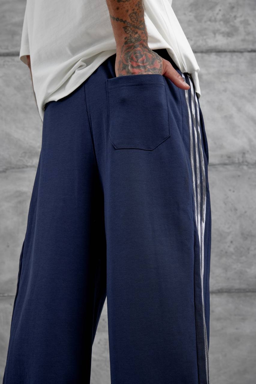 Leny Çapa Desenli Yan Şeritli Baggy Erkek Sweatpantolon