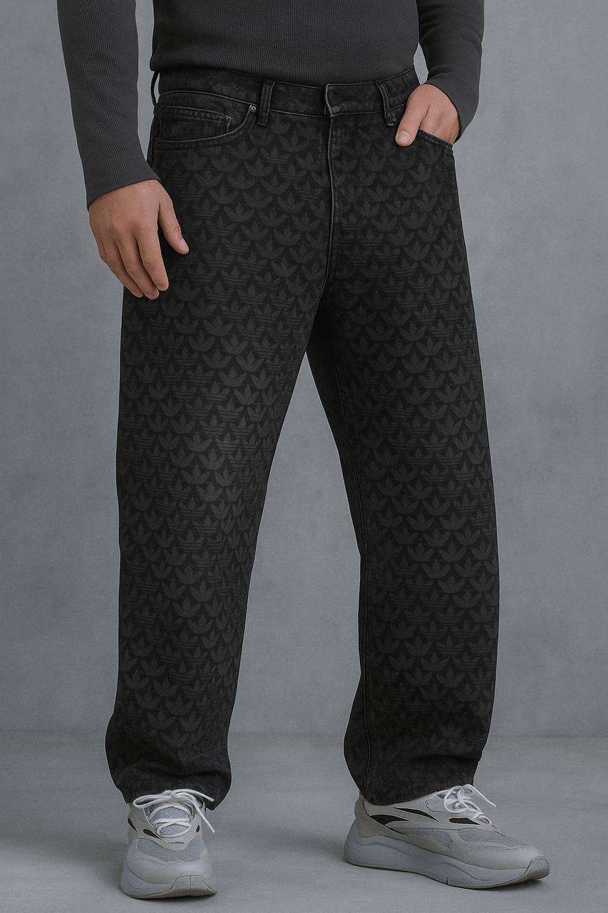 Fuel Lazer İşlemeli Özel Tasarım Straight Fit Erkek Jean Pantolon