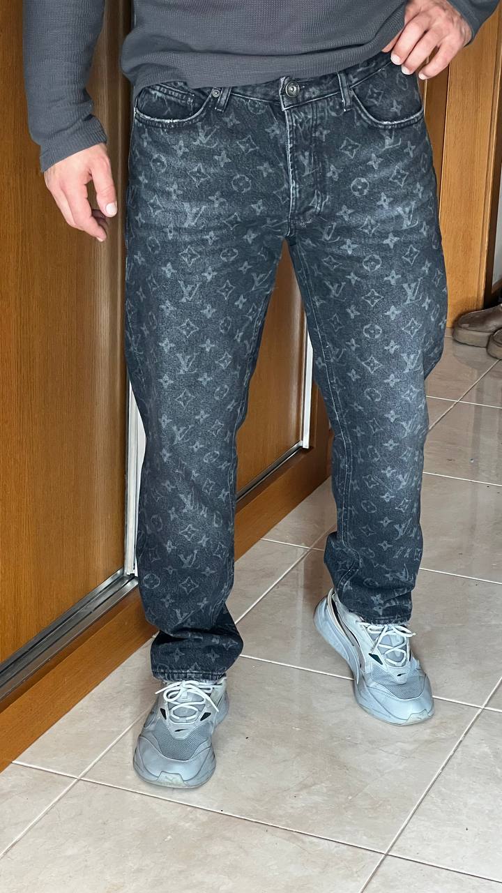 Fema Lazer İşlemeli Özel Tasarım Straight Fit Erkek Jean Pantolon