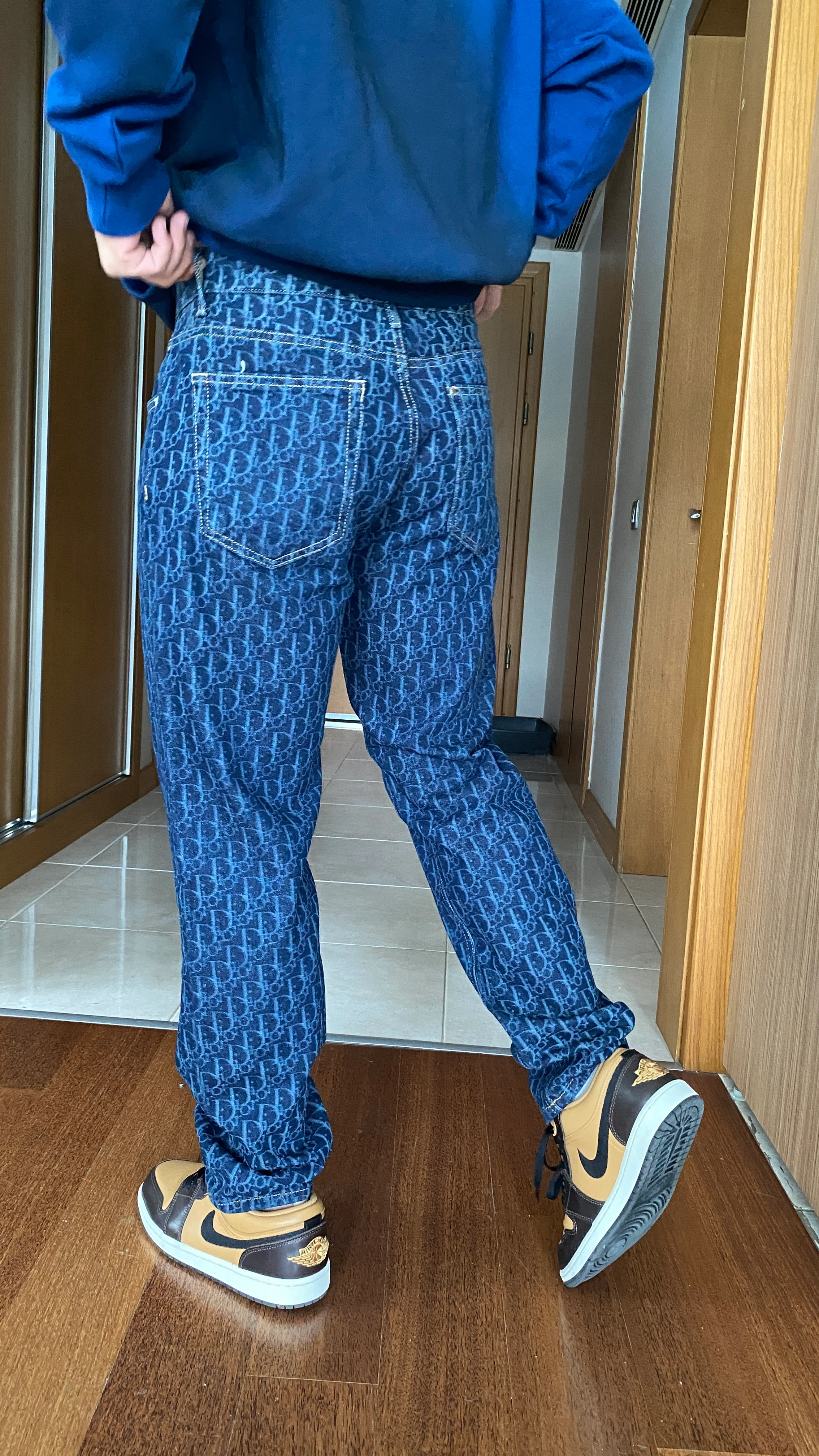 Dunk Lazer İşlemeli Özel Tasarım Straight Fit Erkek Jean Pantolon