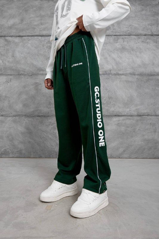 Rec Baskılı Baggy Erkek Sweatpantolon