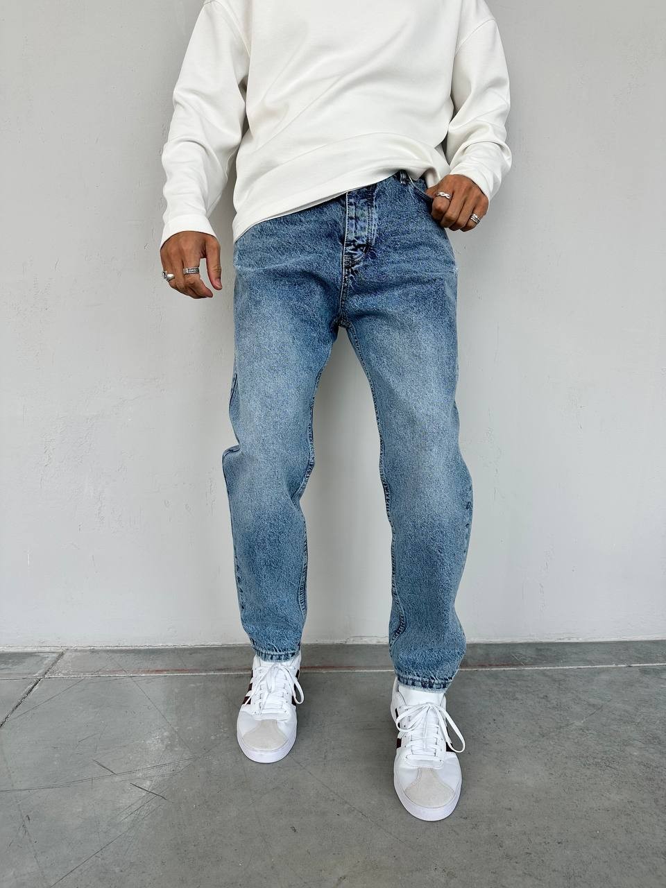 Cozy Yıkamalı Boru Paça Erkek Jean - 2477