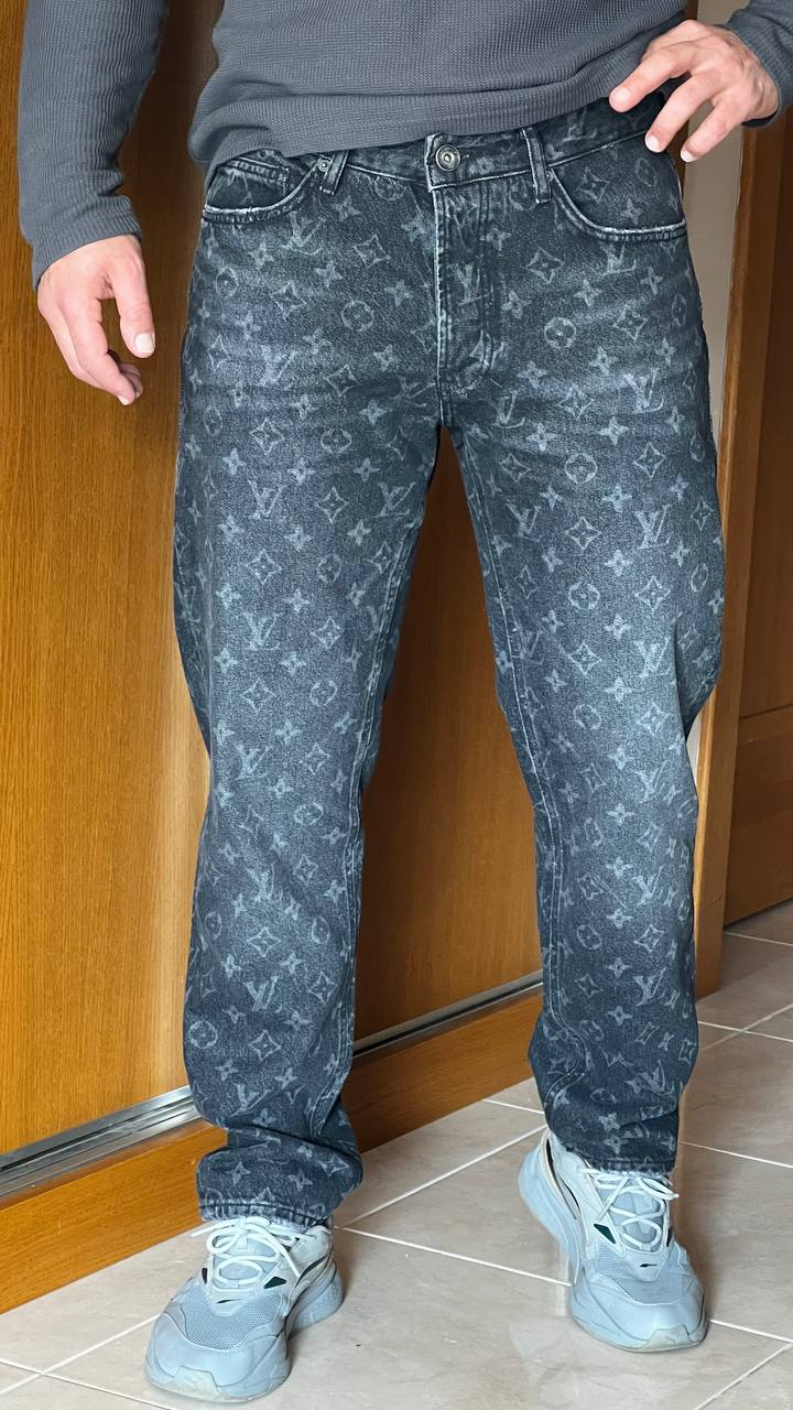 Fema Lazer İşlemeli Özel Tasarım Straight Fit Erkek Jean Pantolon