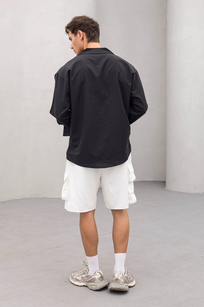 Jaden Nakış İşlemeli Oversize Kesim Erkek Gömlek