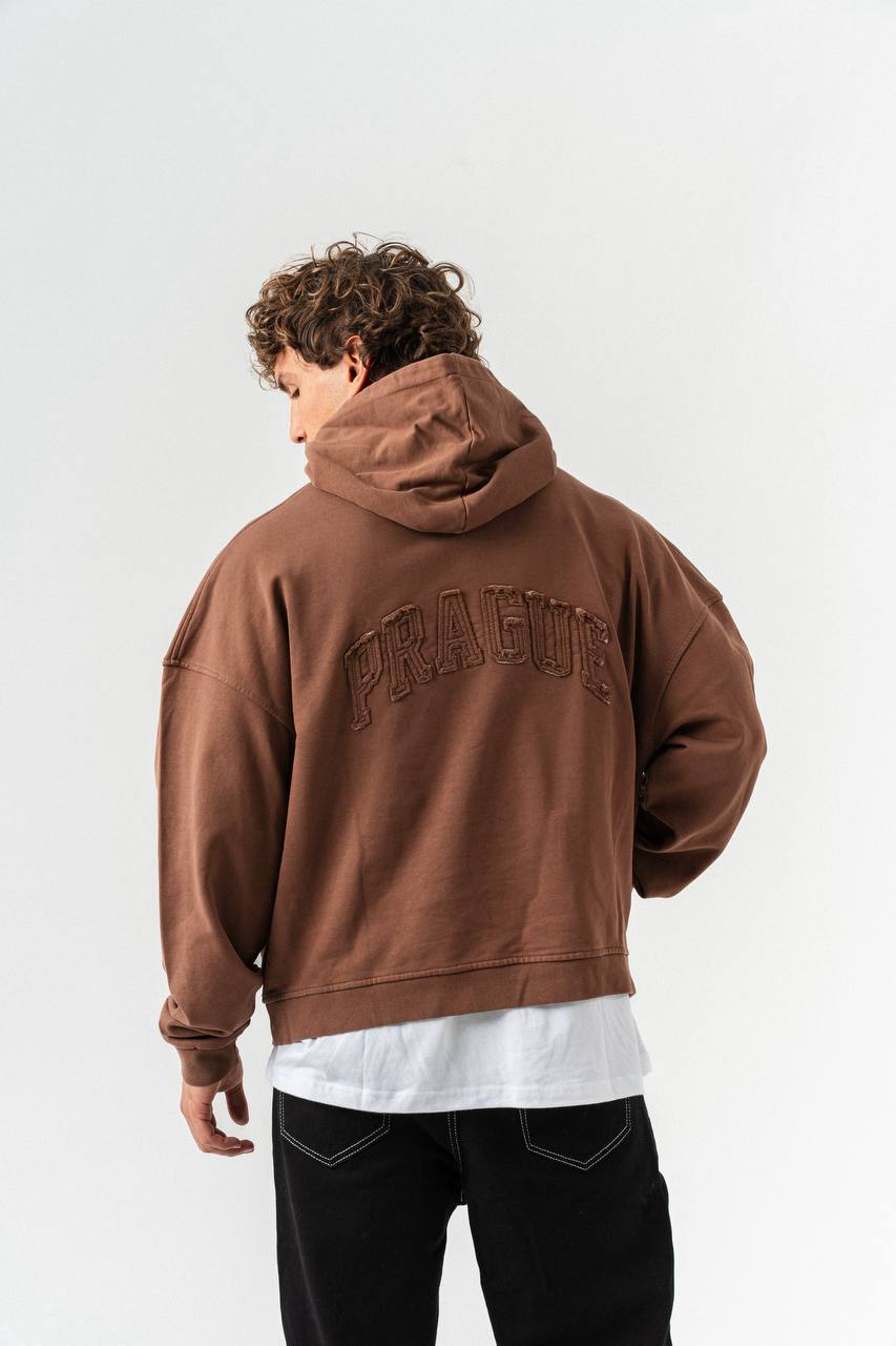 Veto Prague Baskılı Oversize Kesim Erkek Hoodie
