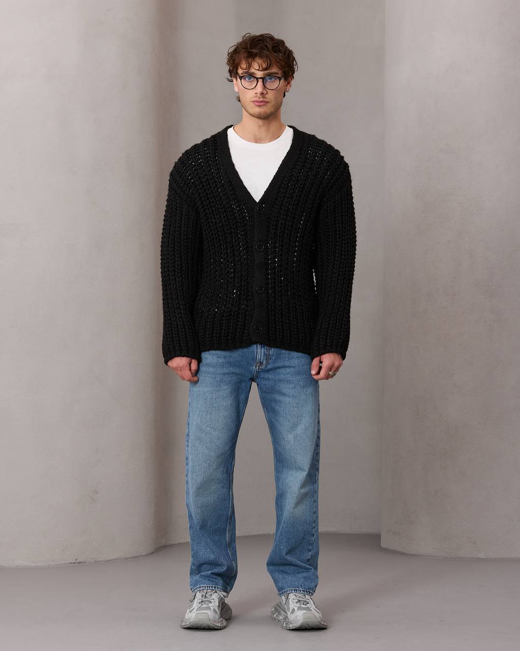 Soft Hands Düğme Detaylı Yün Erkek Hırka